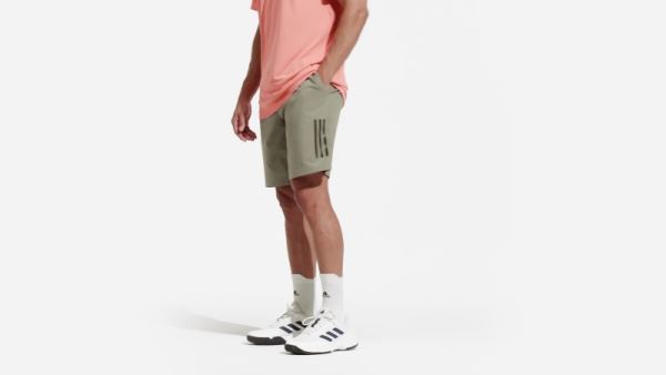 Club 3-Stripes Tennis Shorts Silver Pebble Adidas