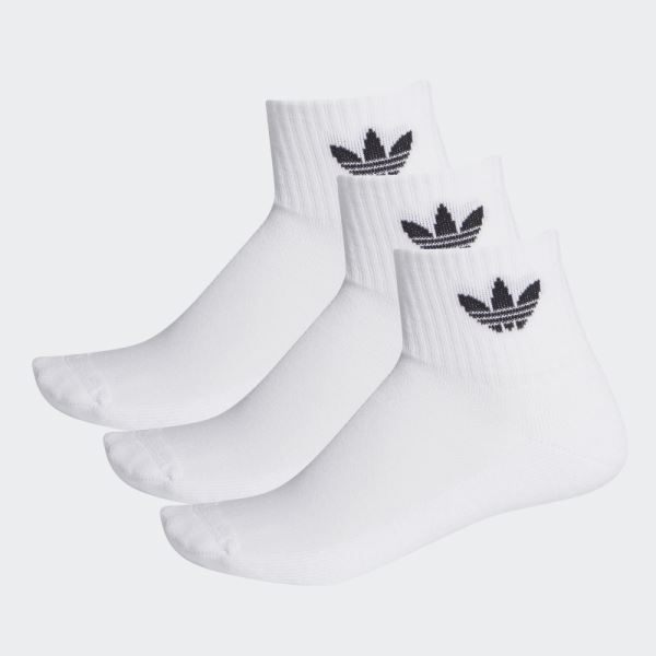 Adidas MID-CUT ANKLE SOCKS - 3 PAIRS White