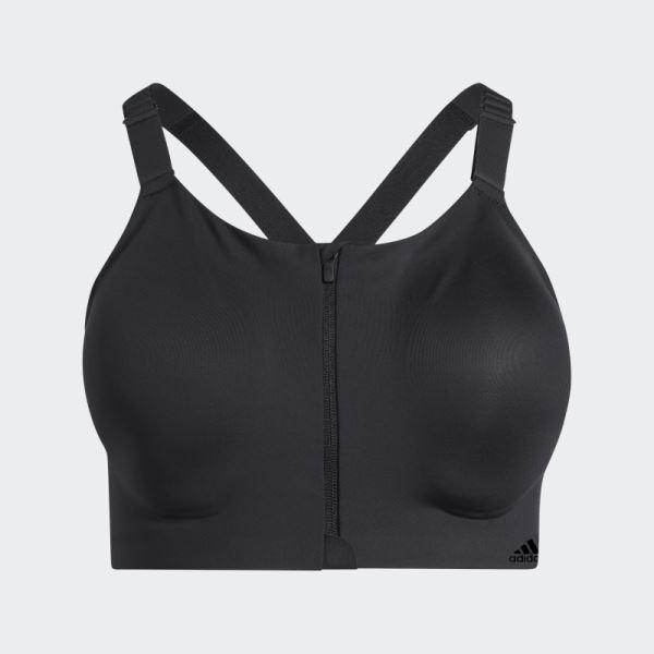 Black Adidas TLRD Impact Luxe Training High-Support Bra (Plus Size) Hot
