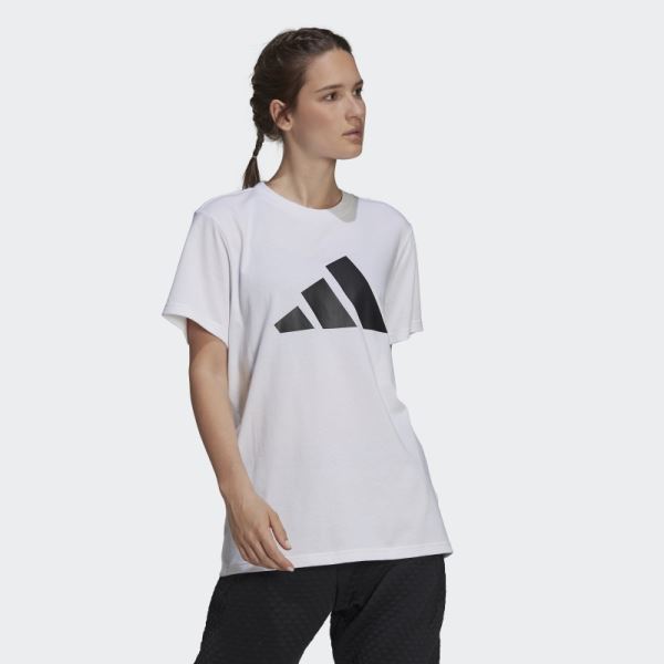 White Future Icons Logo Graphic Tee Adidas Fashion