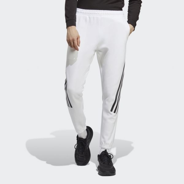 White Adidas Future Icons 3-Stripes Pants