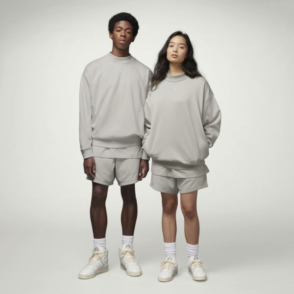 Adidas Basketball Crew Sweatshirt Metal Grey
