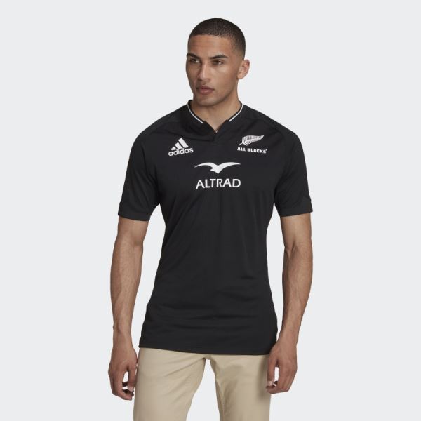 Black Adidas All Blacks Rugby Home Jersey