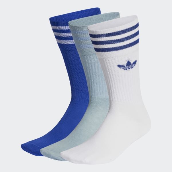Adidas Solid Crew Socks 3 Pairs Grey