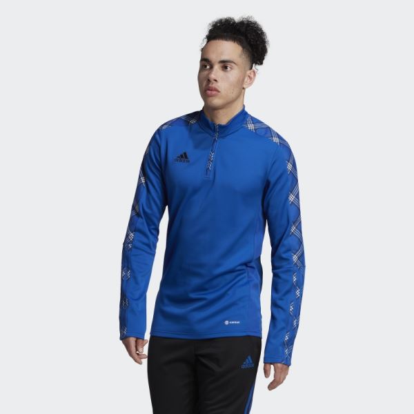 Tiro Fleece Mid-Layer Shirt Royal Blue Adidas