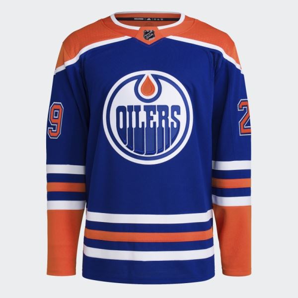 Adidas Royal Oilers Draisaitl Home Authentic Jersey