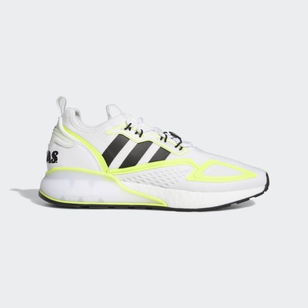 Adidas White ZX 2K Boost Shoes