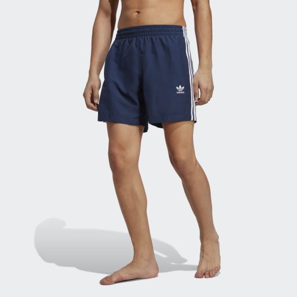 Adidas Night Indigo Originals Adicolor 3-Stripes Swim Shorts