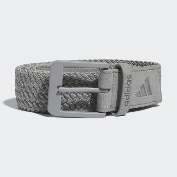 Grey Adidas Braided Stretch Belt