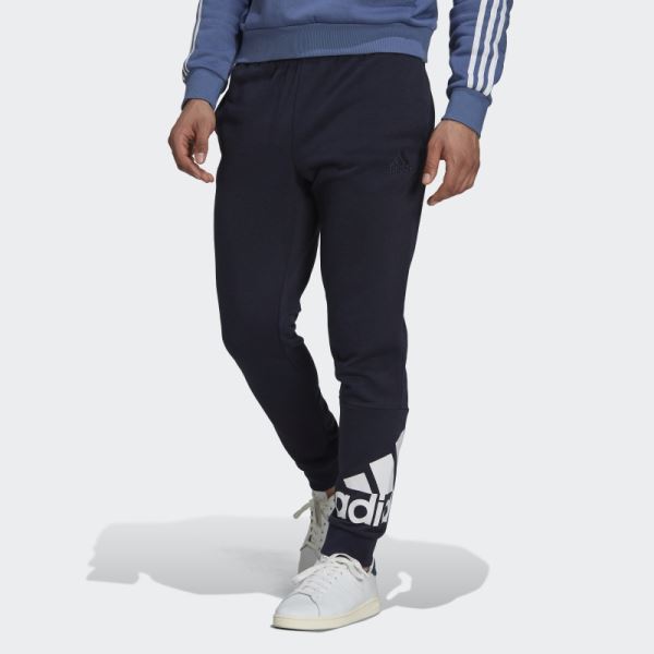 Essentials French Terry Tapered Cuff Logo Pants Adidas Ink