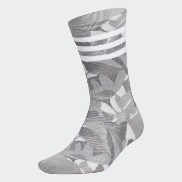 Adidas Grey Golf Printed Crew Socks