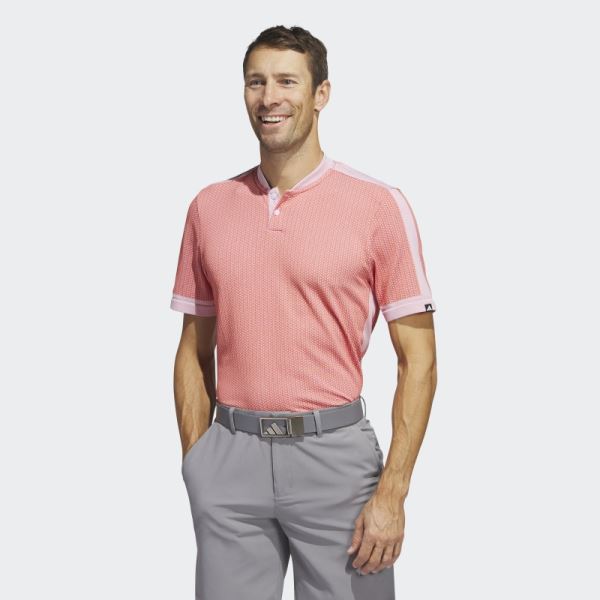 Adidas Ultimate365 Tour Textured PRIMEKNIT Golf Polo Shirt Red