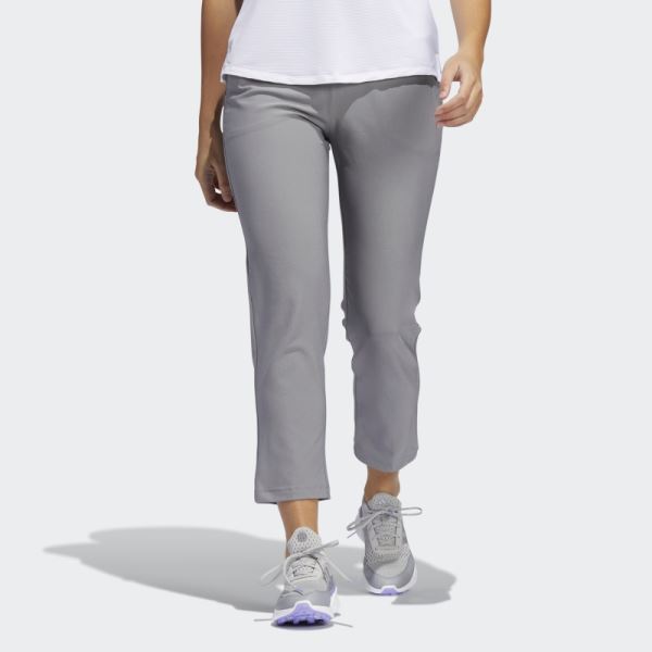 Stylish Pull-On Ankle Pants Adidas Grey