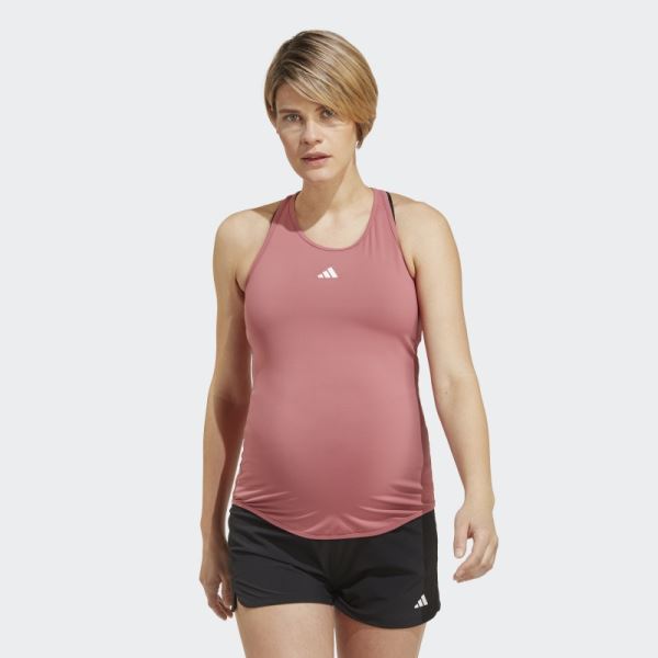 Adidas AEROREADY Train Essentials Slim-Fit Tank Top (Maternity) Pink