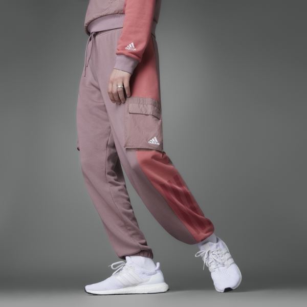 Adidas Colorblock French Terry Pants Purple