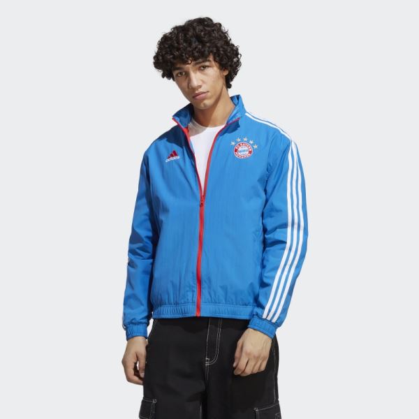 Adidas FC Bayern Anthem Reversible Jacket Royal