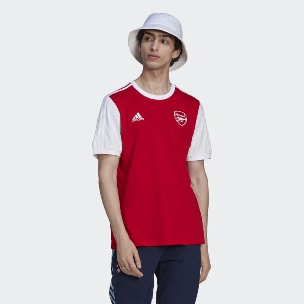 Adidas Arsenal 3-Stripes T-Shirt Scarlet