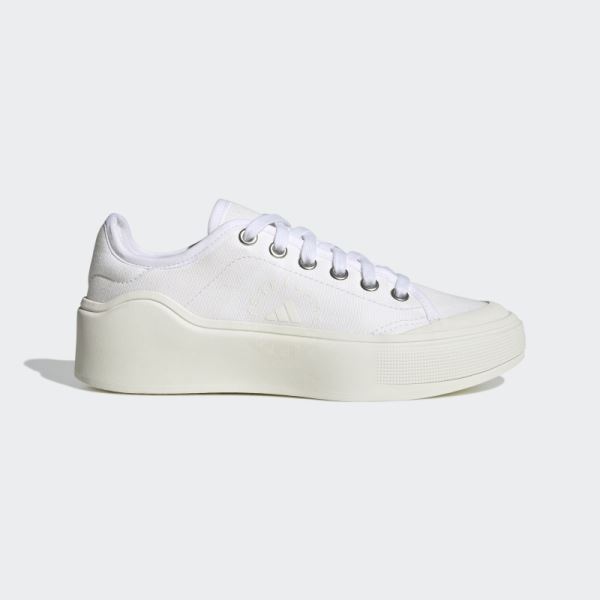 White Adidas by Stella McCartney Court Shoes Hot