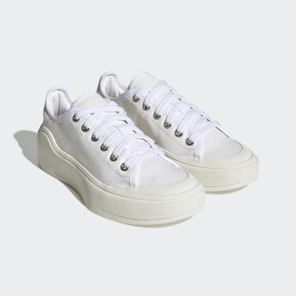 White Adidas by Stella McCartney Court Shoes Hot