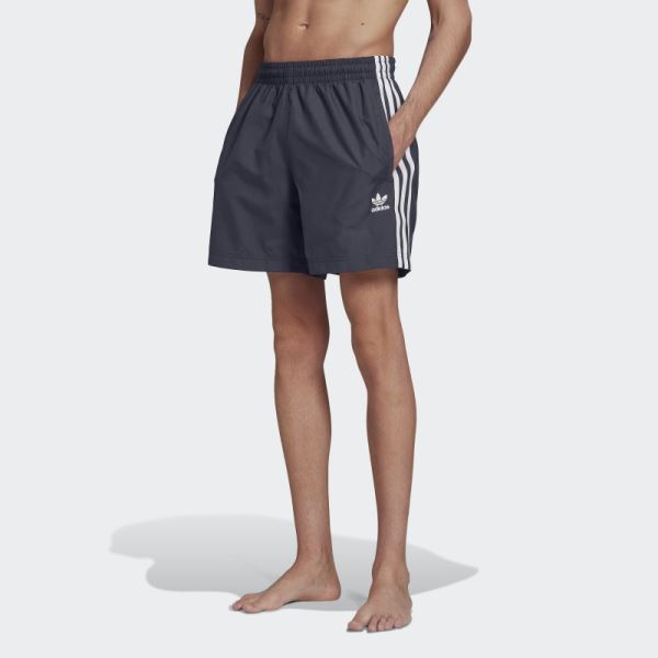 Adidas Navy Adicolor Classics 3-Stripes Swim Shorts