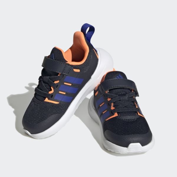Ink FortaRun 2.0 Cloudfoam Elastic Lace Top Strap Shoes Adidas