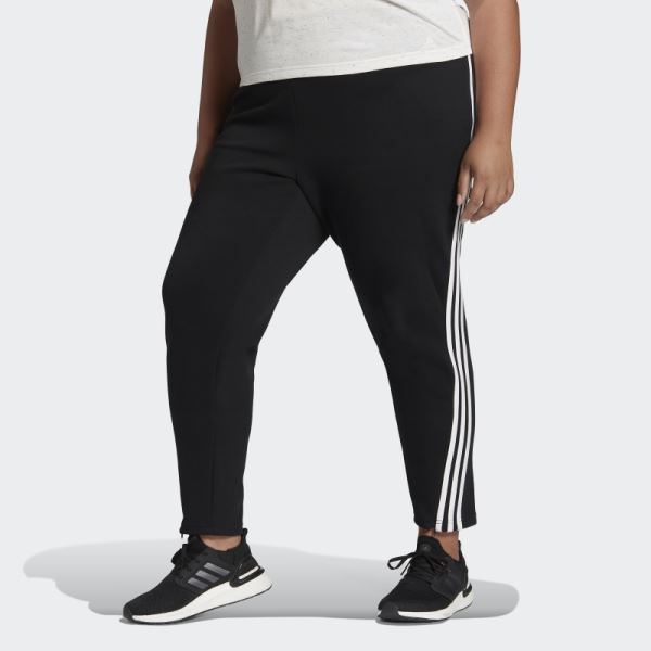 Black Adidas Sportswear Future Icons 3-Stripes Skinny Pants (Plus Size) Fashion