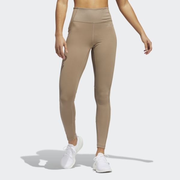 Adidas Hyperglam Training Tights Chalky Brown