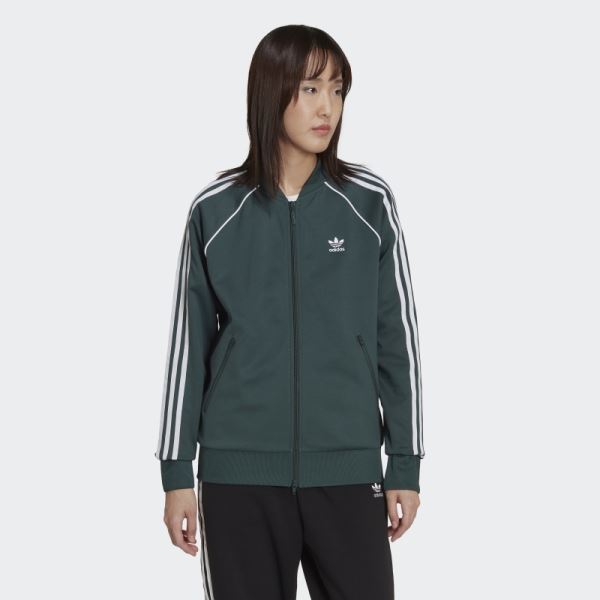 Mineral Green PRIMEBLUE SST Track Top Adidas