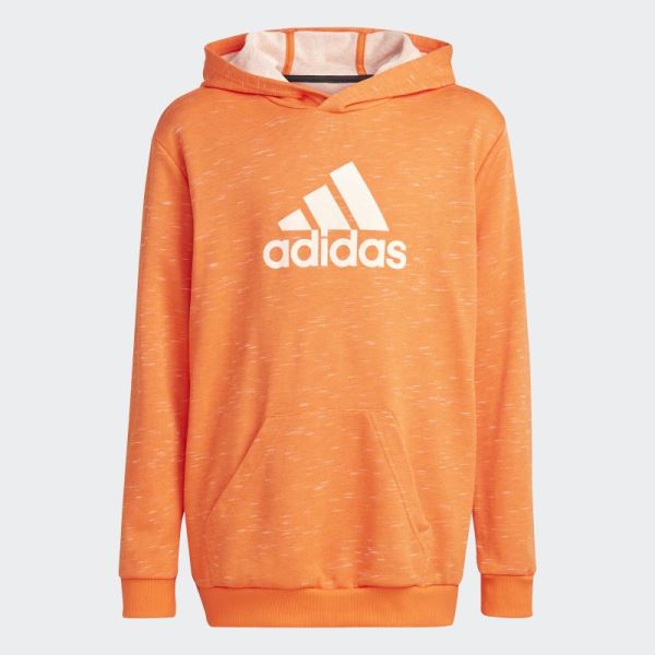 Orange Adidas Future Icons Badge of Sport Hooded Sweatshirt