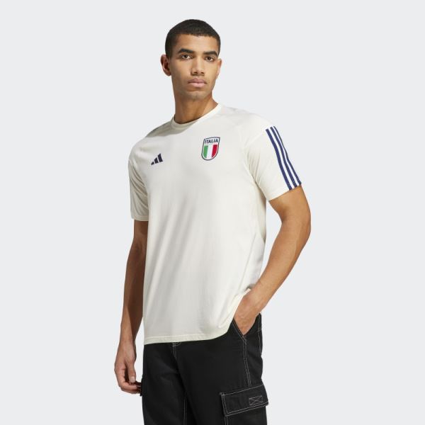 White Adidas Italy Tiro 23 Cotton T-Shirt