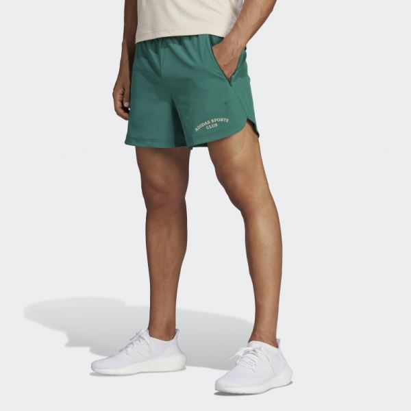 Green Sports Club Graphic Shorts Adidas