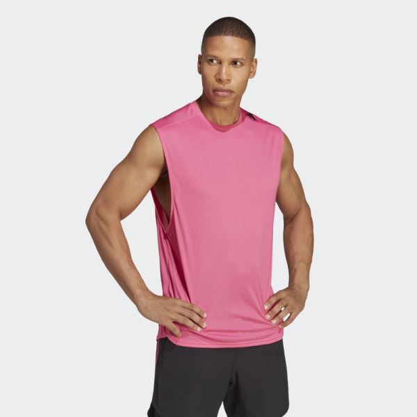 Magenta Adidas Designed for Training Pro Series HIIT Tank Top Curated by Cody Rigsby Fashion