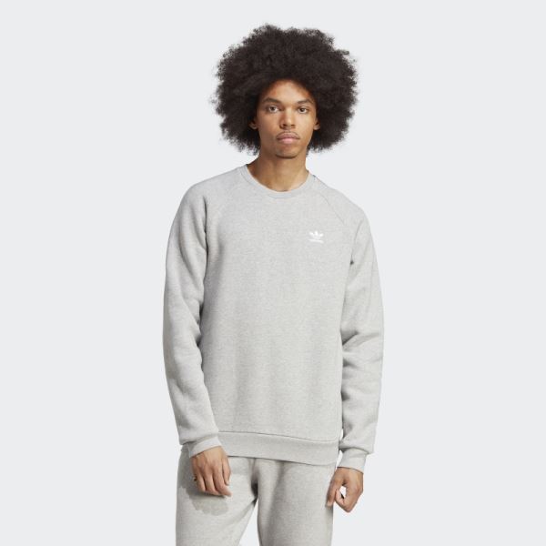 Adidas Trefoil Essentials Crewneck Sweatshirt Medium Grey