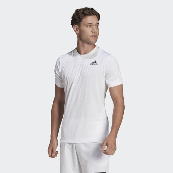 Stylish Tennis Freelift T-Shirt White Adidas