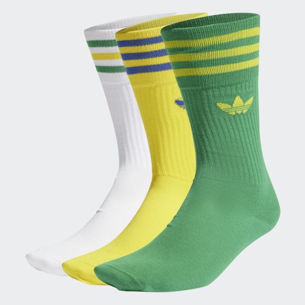 Adidas Solid Crew Socks 3 Pairs Green