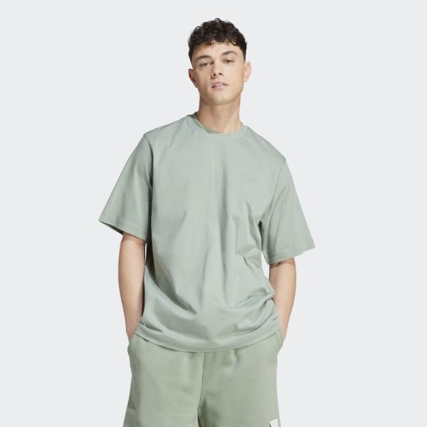 Adidas Silver Green Lounge T-Shirt