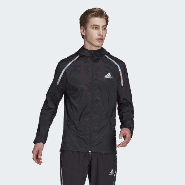 Black Adidas Marathon Jacket Fashion