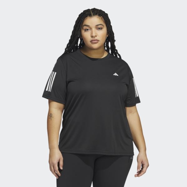 Own the Run T-Shirt (Plus Size) Adidas Black