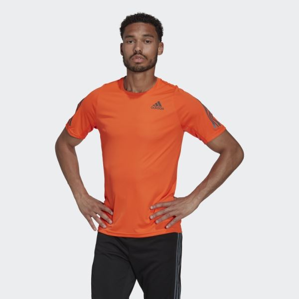Orange Adidas Run Icon Running Tee