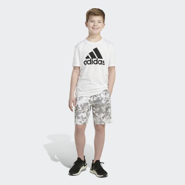 Core Camo Allover Print Shorts Adidas White
