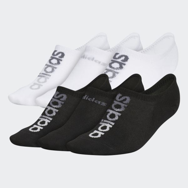 Multicolor Adidas Linear Superlite Super-No-Show Socks 6 Pairs