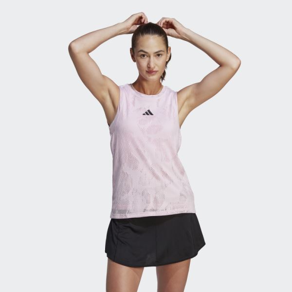 Pink Melbourne Tennis Match Tank Top Adidas