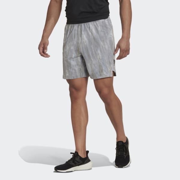 Adidas Workout Spray Dye Shorts Silver