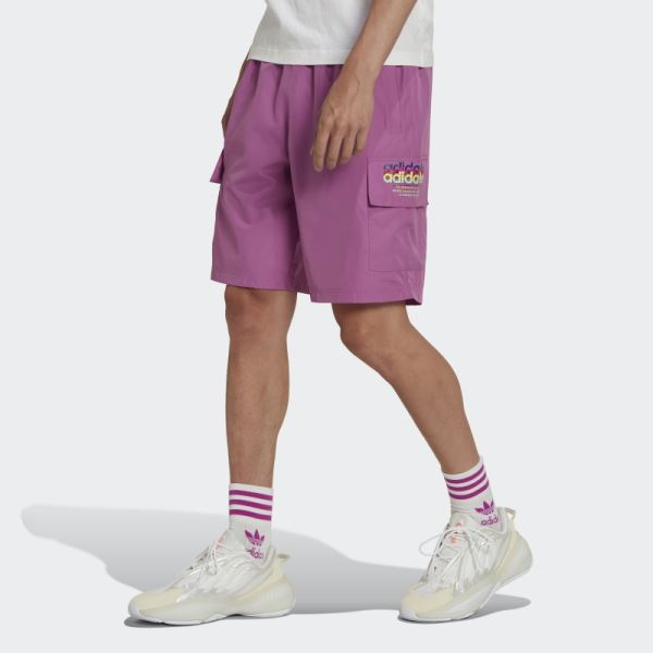 Lilac Adidas Hyperreal Cargo Shorts