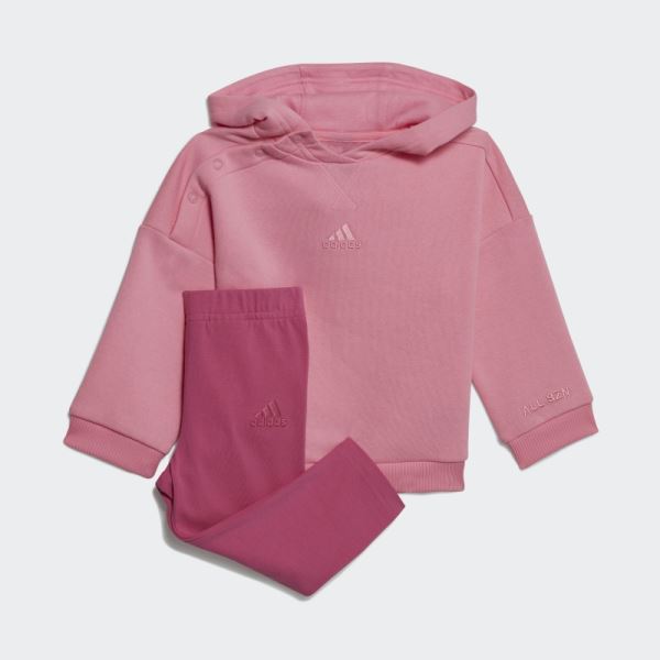 Adidas Hooded Fleece Tracksuit Pink