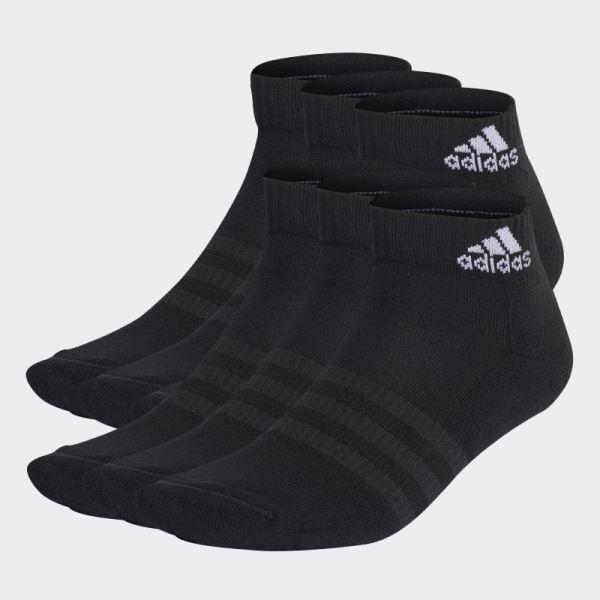 Adidas Black Cushioned Sportswear Ankle Socks 6 Pairs