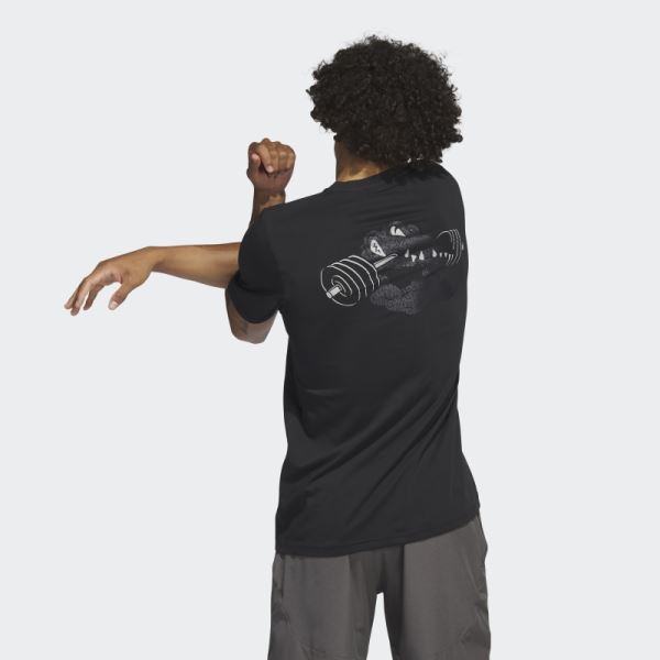 Adidas AEROREADY Training Gator Graphic Short Sleeve Tee Black