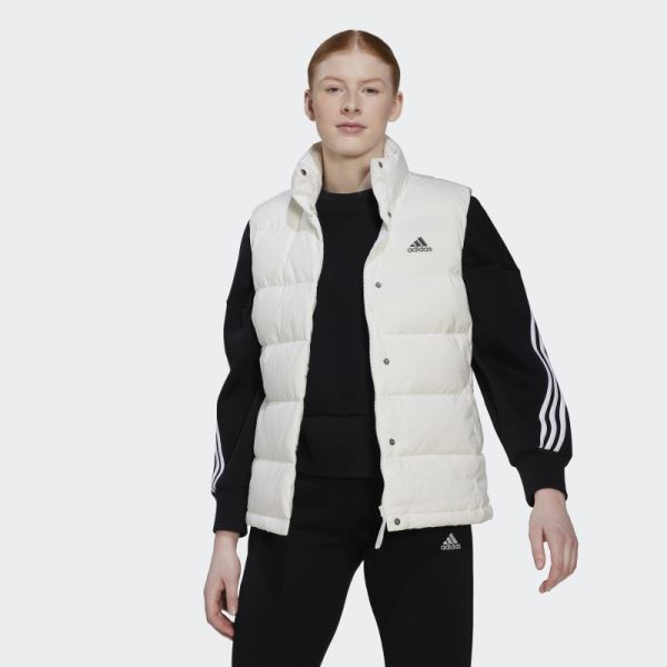 Adidas White Helionic Down Vest