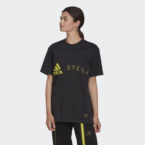 Adidas by Stella McCartney Logo Tee Black Hot