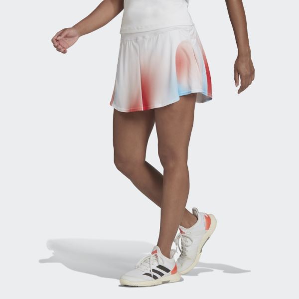 Melbourne Tennis Printed Match Skirt Adidas White